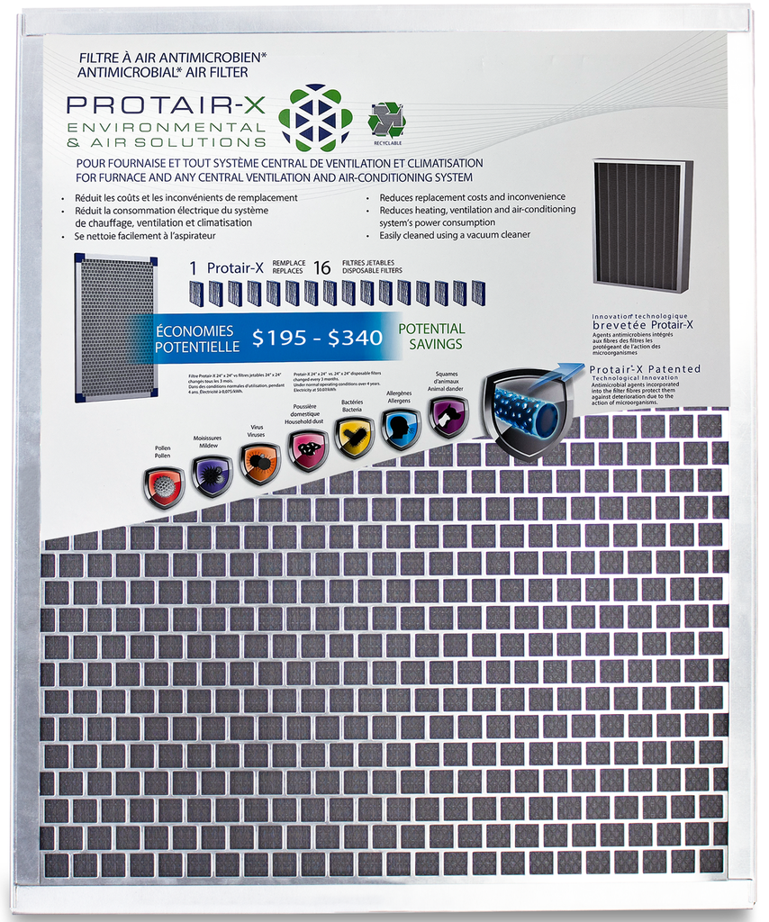 Protair-X air filter 20x25x1